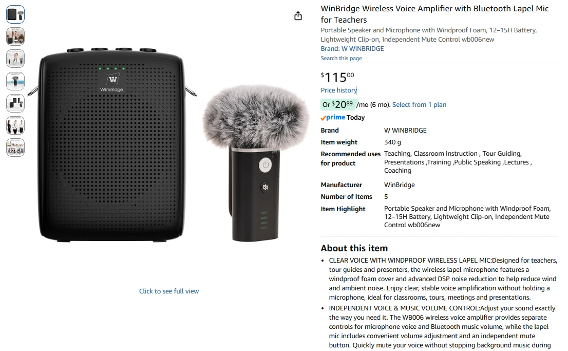 Wireless Voice Amplifier with Microphone - photo 2