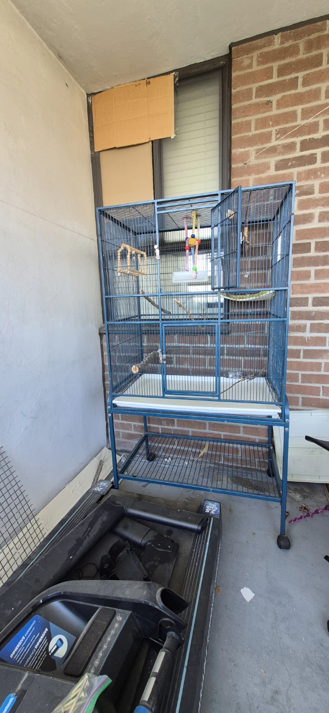 Large Blue Bird Cage with Stand