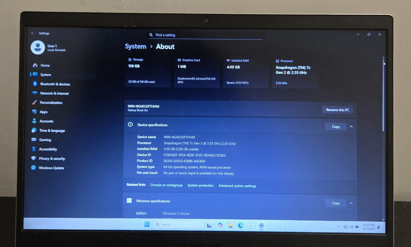 Samsung Galaxy Book Go Laptop - photo 2