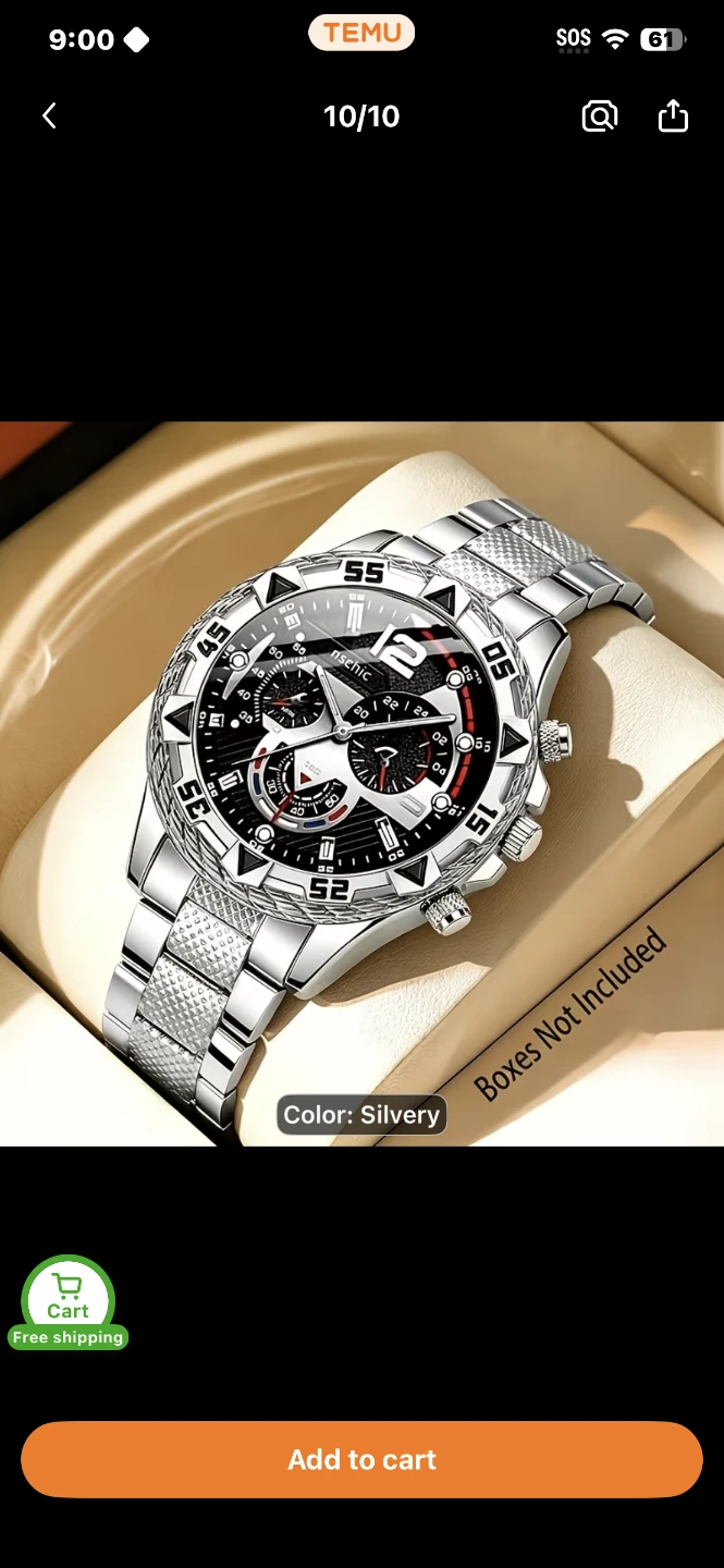 Men's Chronograph Watch - Silver - photo 5