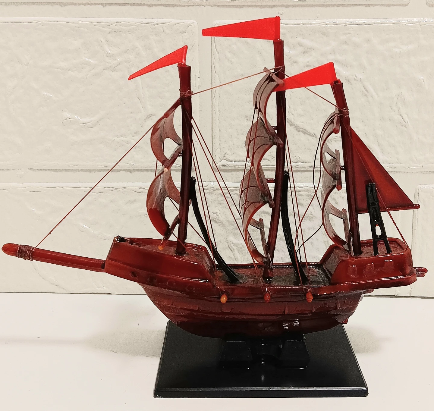 ⛵️Miniature Red Ship Aquarium Decoration⛵️ - photo 4