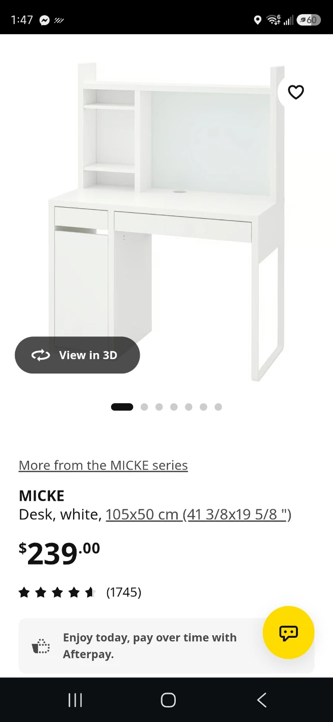 Ikea Micke White Desk with Hutch and Storage - photo 4