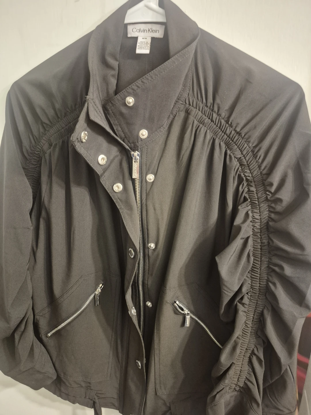 Calvin Klein Black Ruched Sleeve Jacket M/M - photo 4