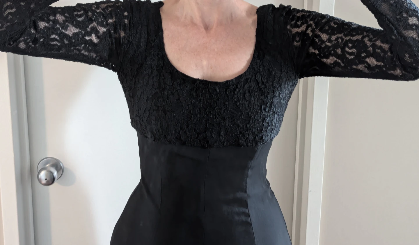 Collections Black Lace Top Wide Leg Jumpsuit - photo 2