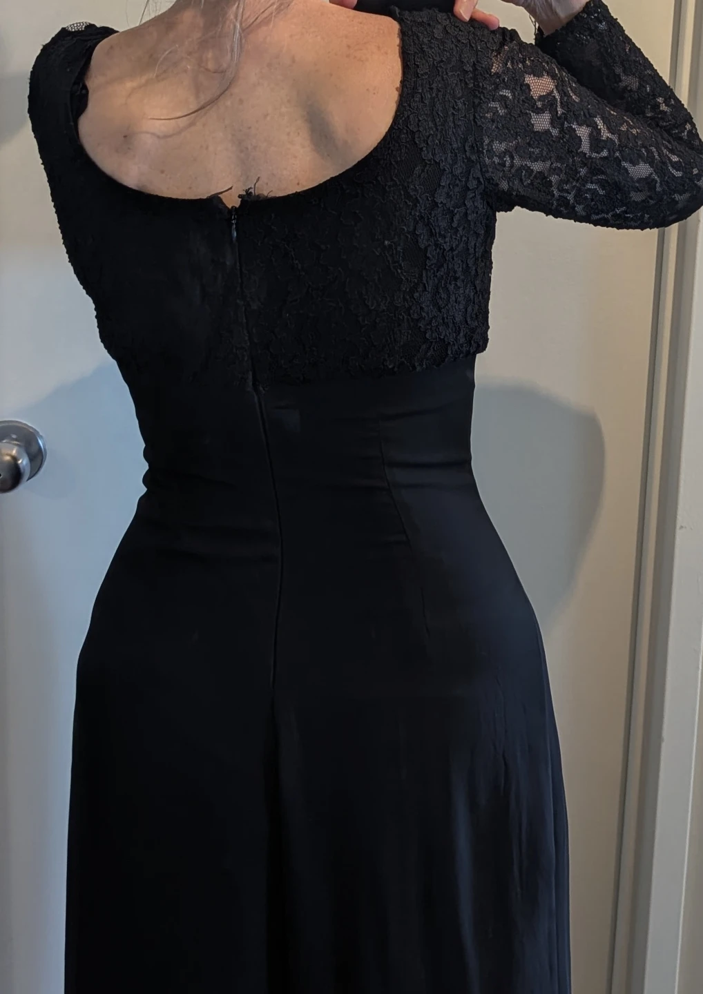 Collections Black Lace Top Wide Leg Jumpsuit - photo 3