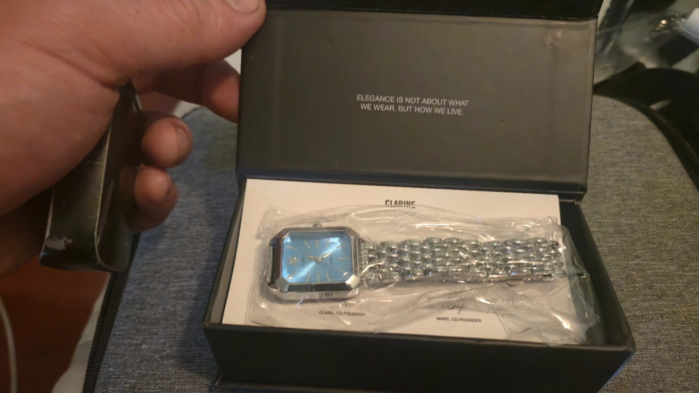 Clarène Women's Watch - Blue Face, Silver Band