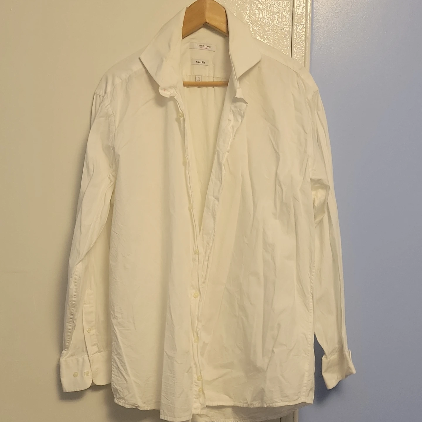Isaac Mizrahi New York White Slim Fit Dress Shirt