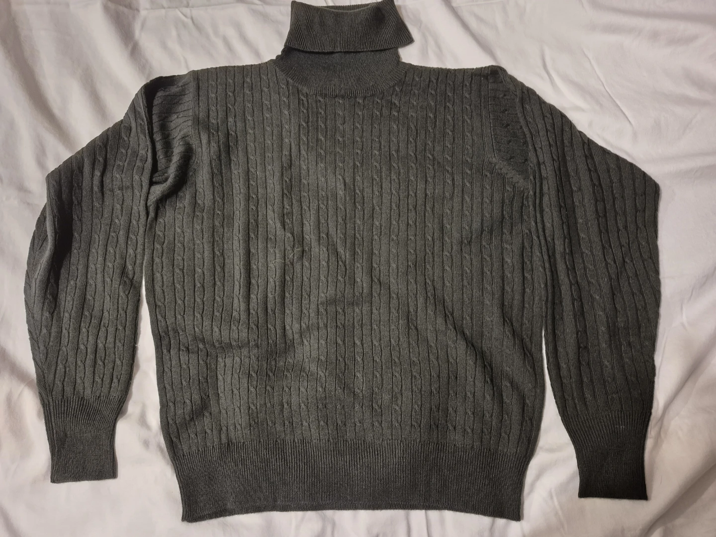 Danier Grey Lambswool Blend Turtleneck Sweater - photo 3