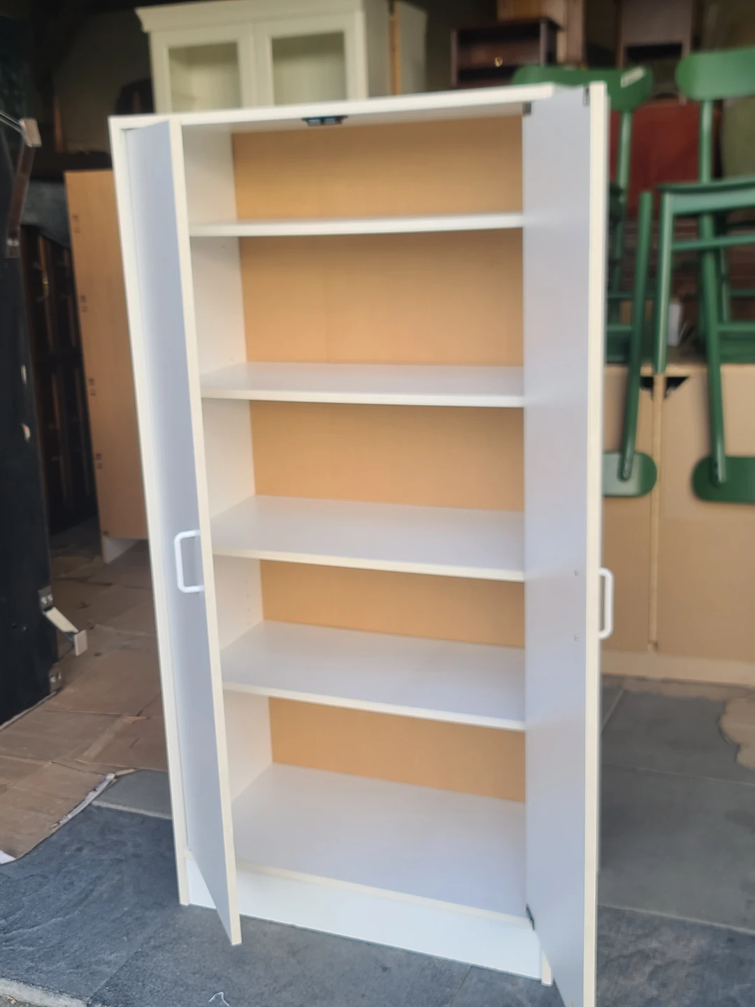 White Two-Door Storage Cabinet - photo 3
