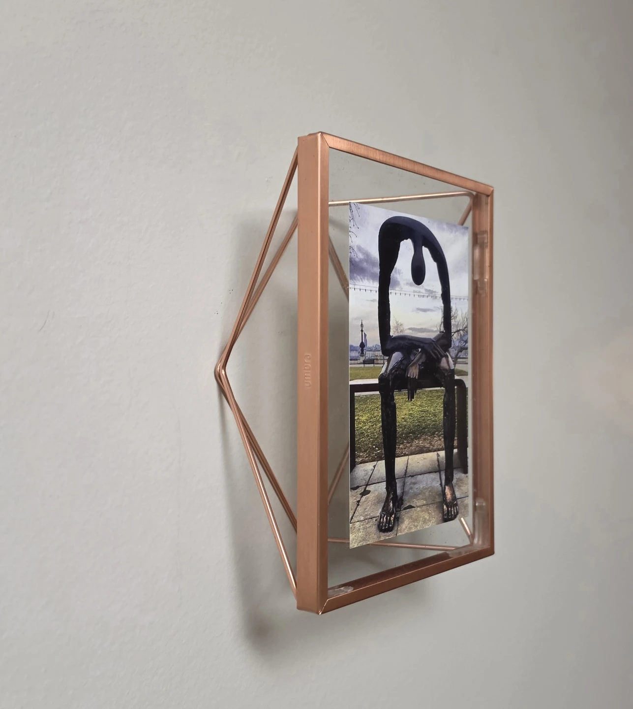 "Umbra" Copper PLATED Geometric Floating Frame - photo 4