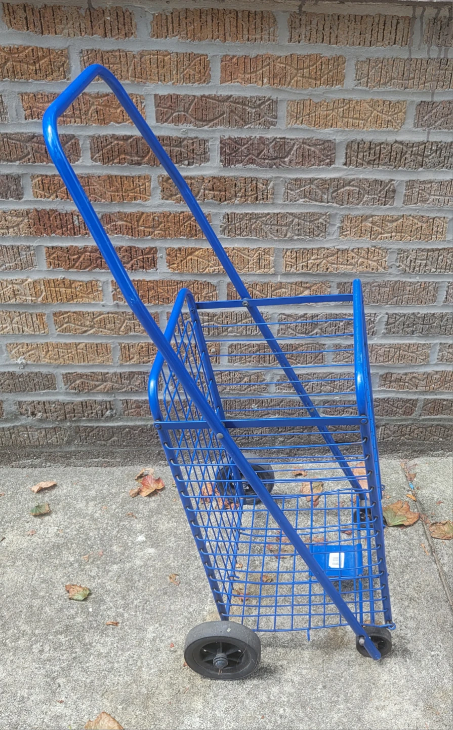 Small Blue Folding Shopping Cart - photo 3