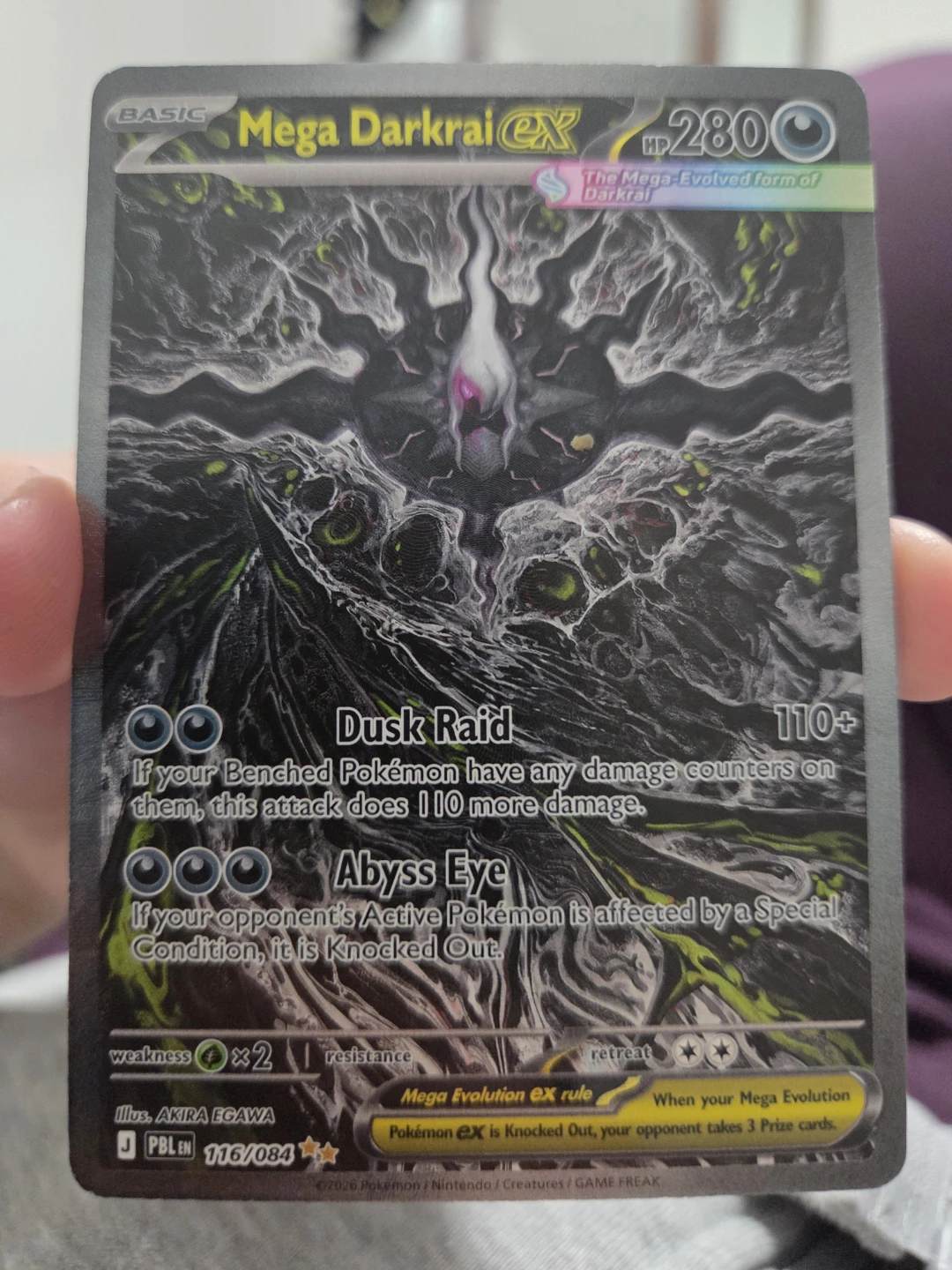 Pokemon TCG Mega Darkrai EX Card Holo