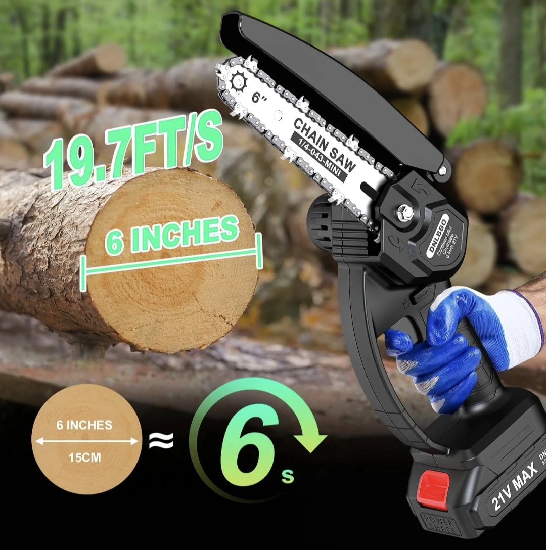DNLBBO 6-Inch Cordless Electric Mini Chainsaw - photo 5
