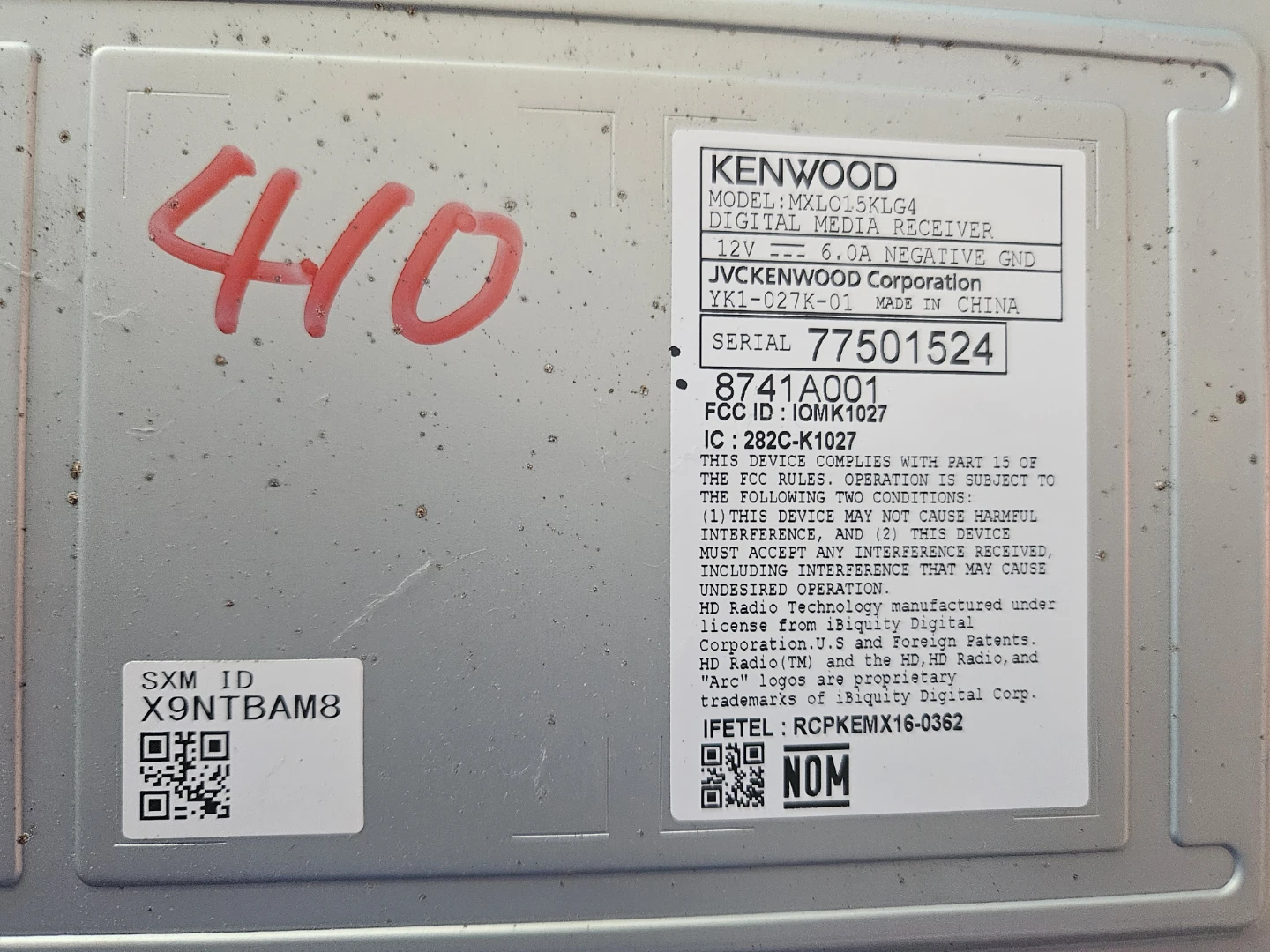 2017Mitsubishi Outlander Kenwood radio MXLO15KLG4 - photo 4