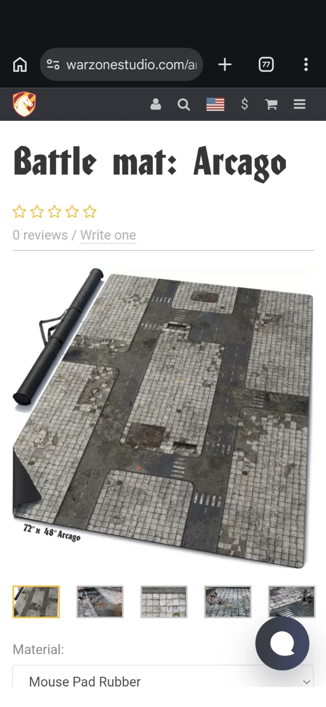 Warzone Studio Battle Mats: Arcago and Realm of Fire 6x4 size