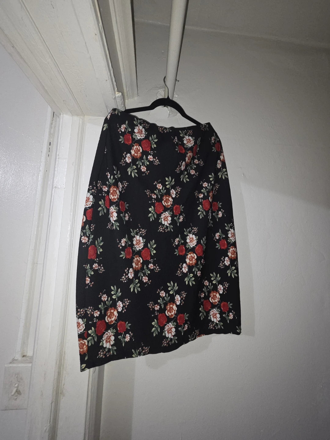 Black Floral Skirt