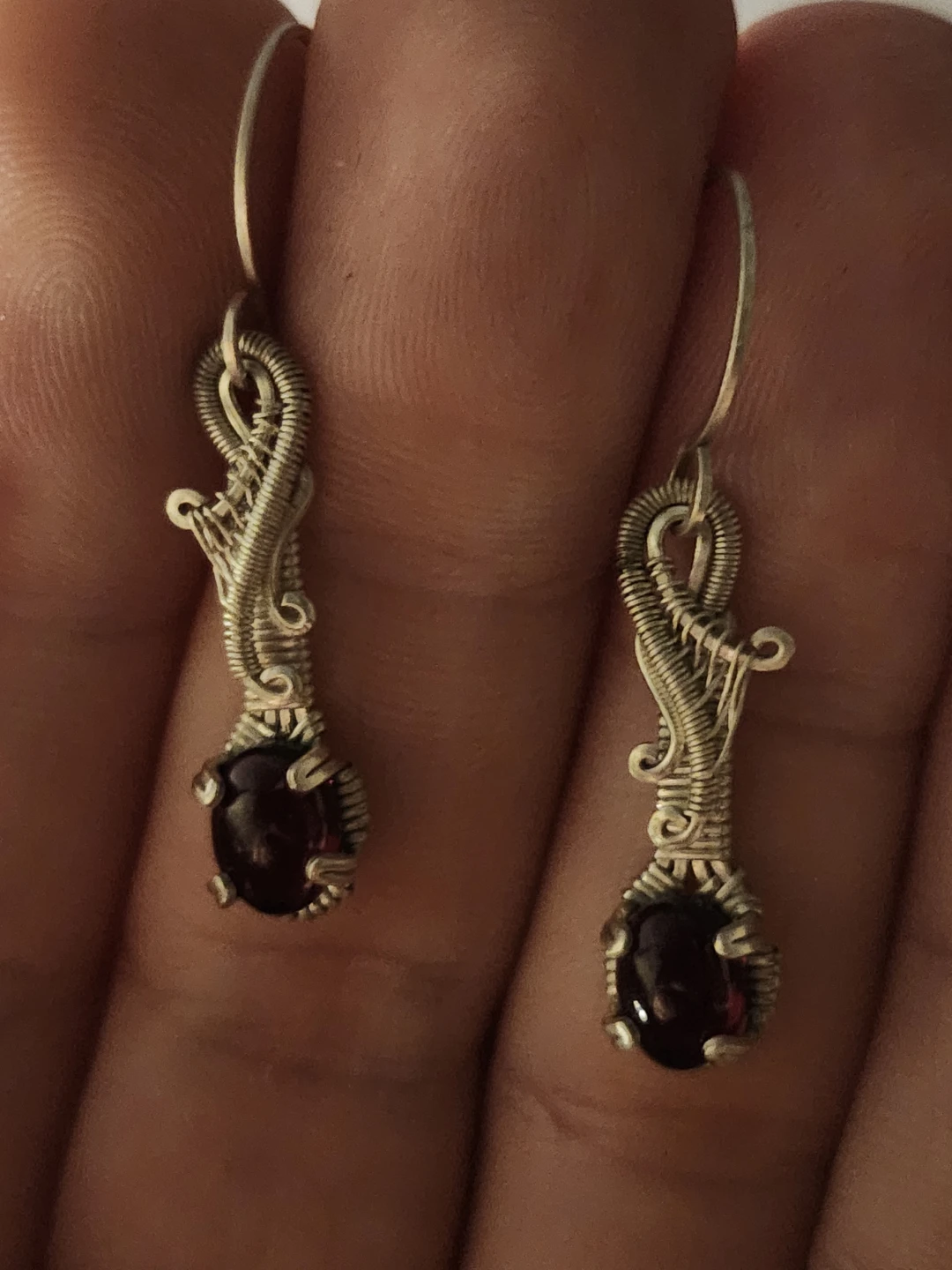 Wire wrapped earrings - photo 2