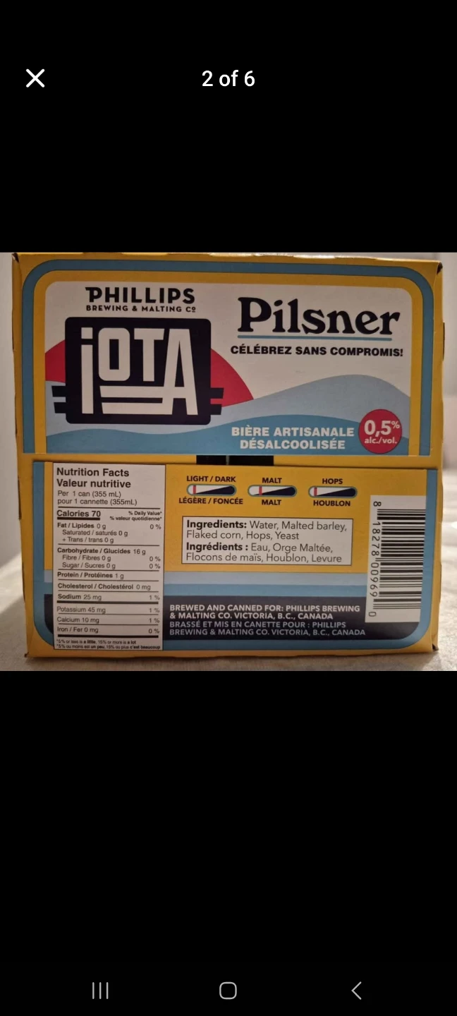 Phillips Brewing iOTA Non-Alc Pale Ale & Pilsner - photo 3