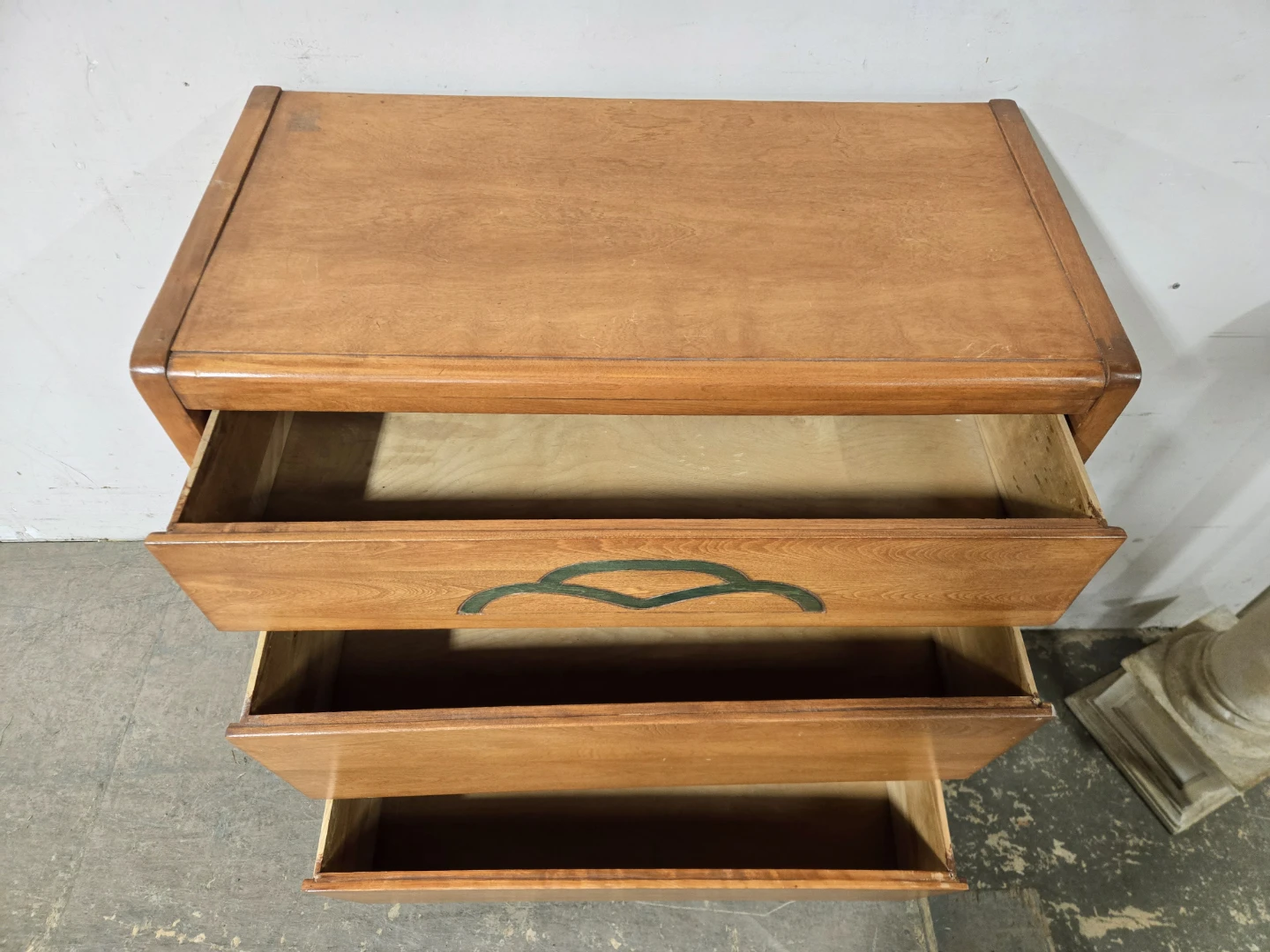 Art Deco Solid Walnut 3 Drawer Dresser (Delivery Available) - photo 5