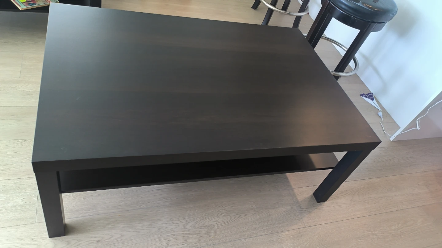 Ikea Black Coffee Table with Shelf - photo 2