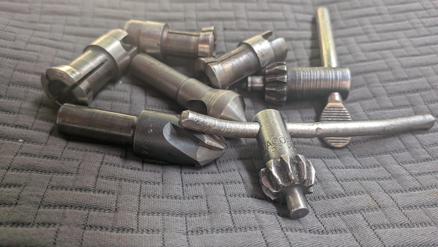 Jacobs Chuck Key & Collets Set drill bits - photo 4