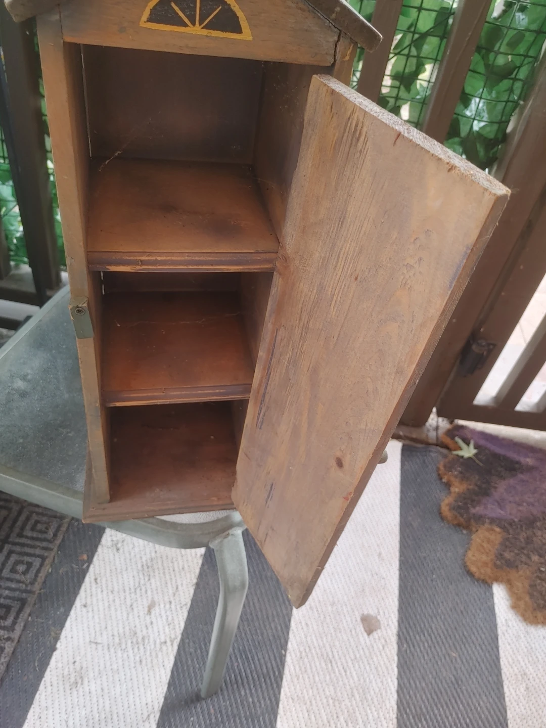Hand-painted Wooden Wall Cabinet - photo 2