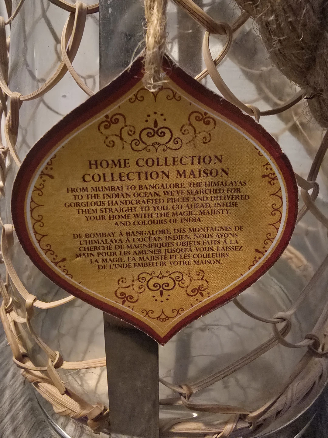 Glass Lantern with Rope Handle - photo 4
