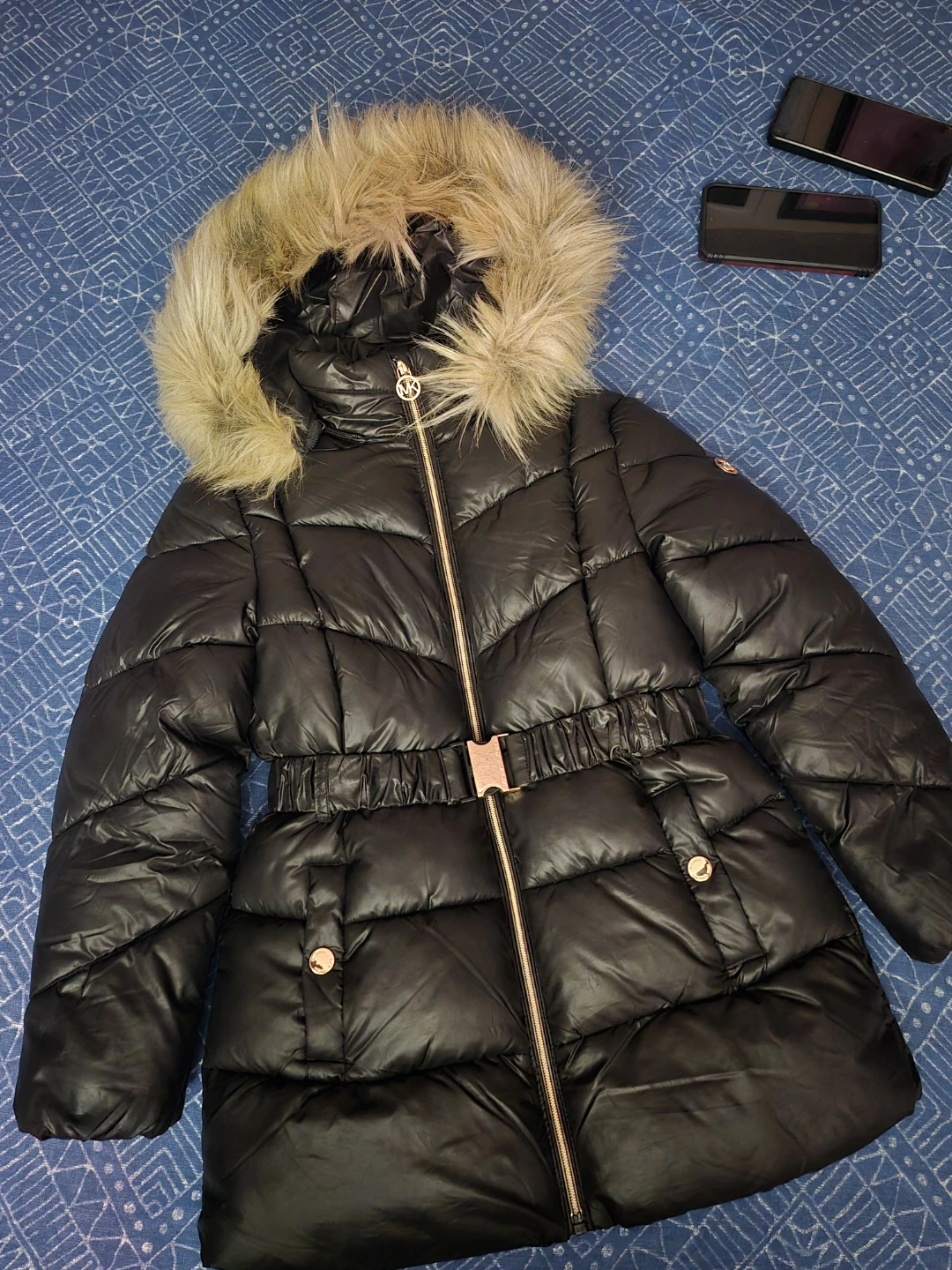 Michael Michael Kors Black Puffer Jacket with Fur Hood - photo 2