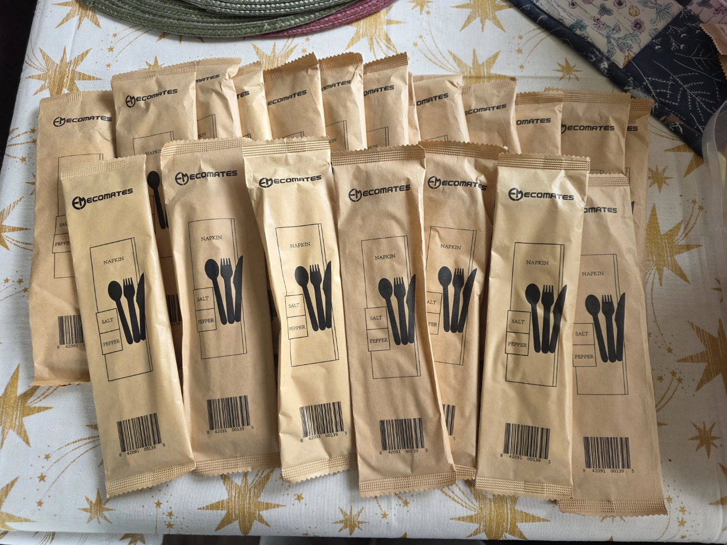 Individually wrapped disposable cutlery