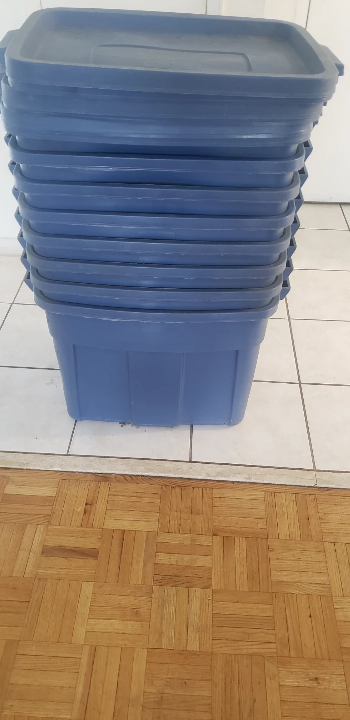 Rubbermaid Storage Totes - Set of 10 Blue