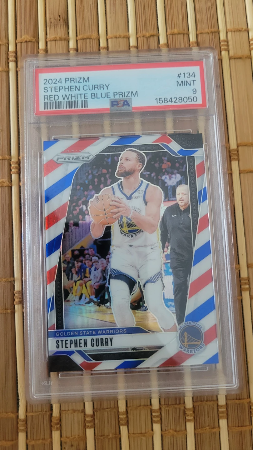 2024 Prizm Stephen Curry Red White Blue Prizm Card #134