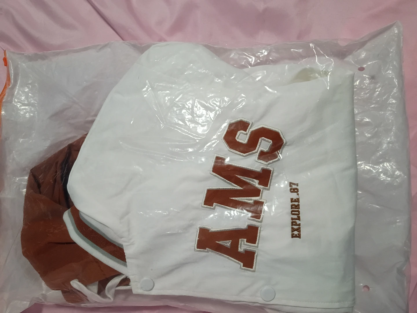 White "DREAMS EXPLORE .87" Letterman Jacket - photo 3