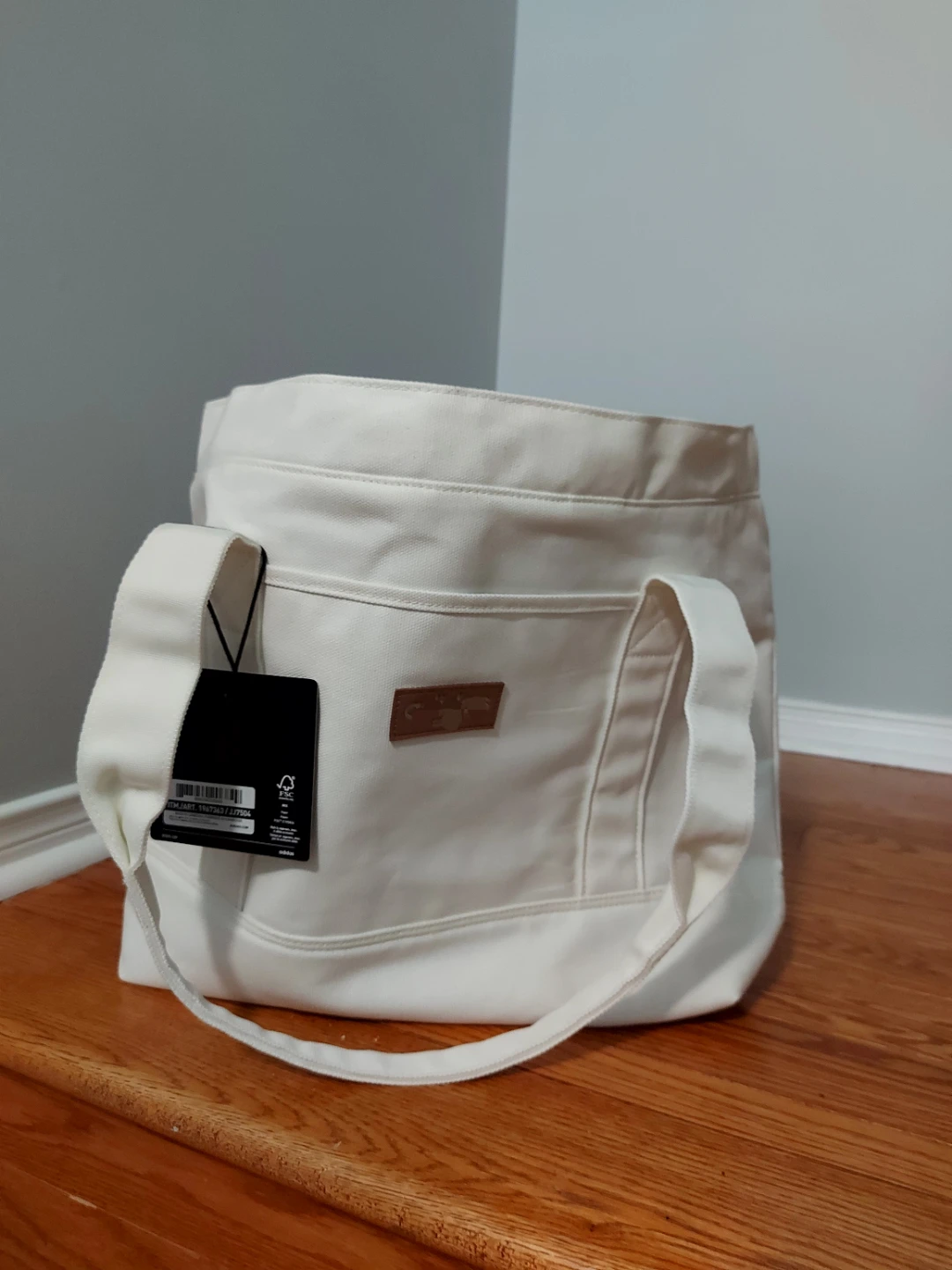 Adidas Canvas Court Tote Bag - Off-White - photo 2