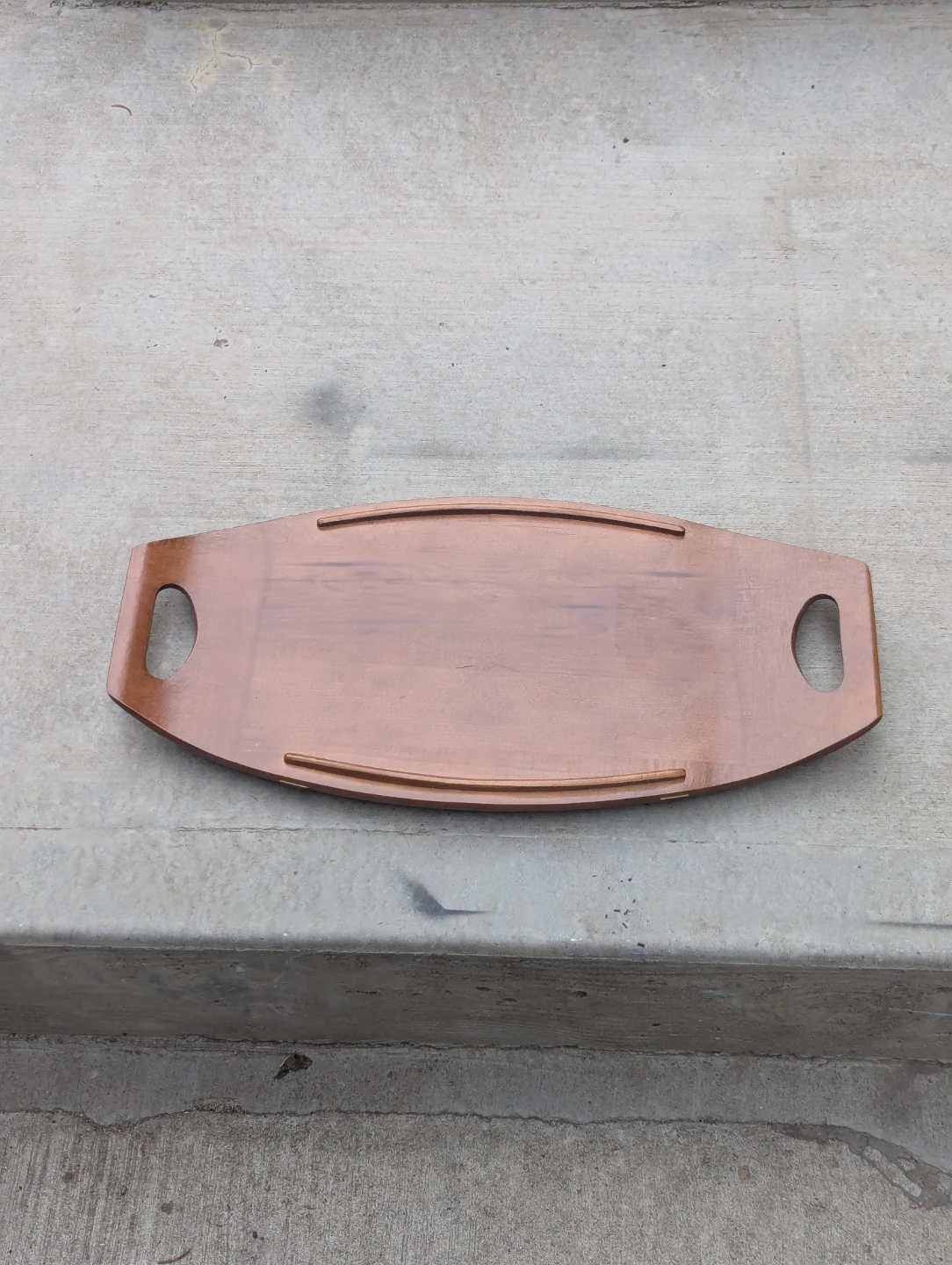 Baribocraft Mid-century Modern Maple Wooden Tray