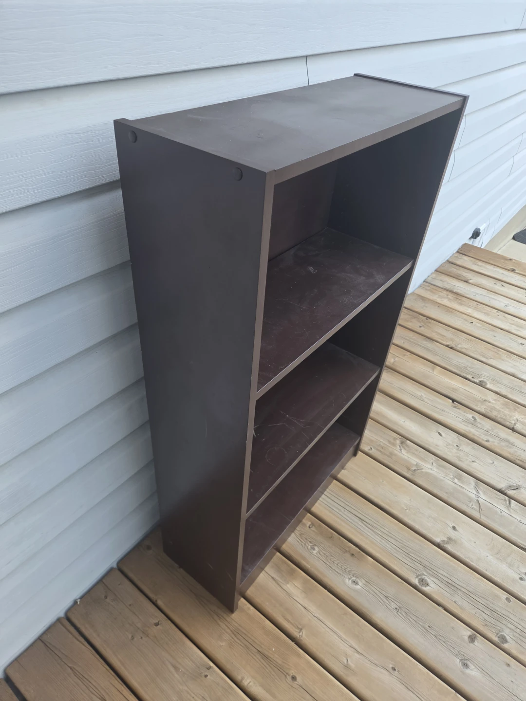 Dark Brown 3-Shelf Bookshelf - photo 3