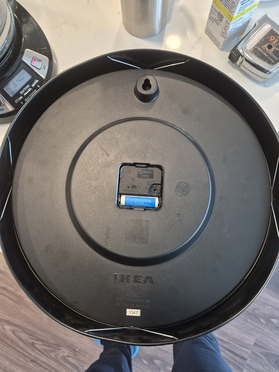 IKEA Black Wall Clock - photo 3