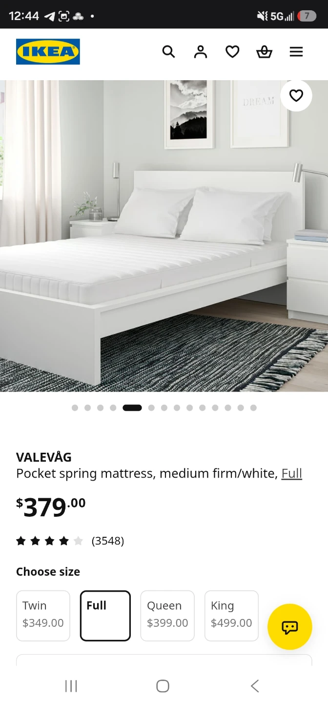 Bed and mattress