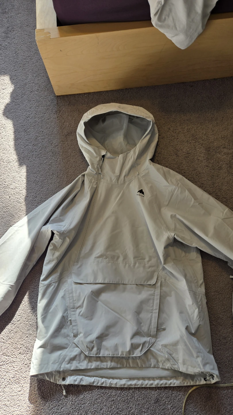 Large Burton Reserve 2L Relaxed Anorak Jacket 2026 Gray Cloud