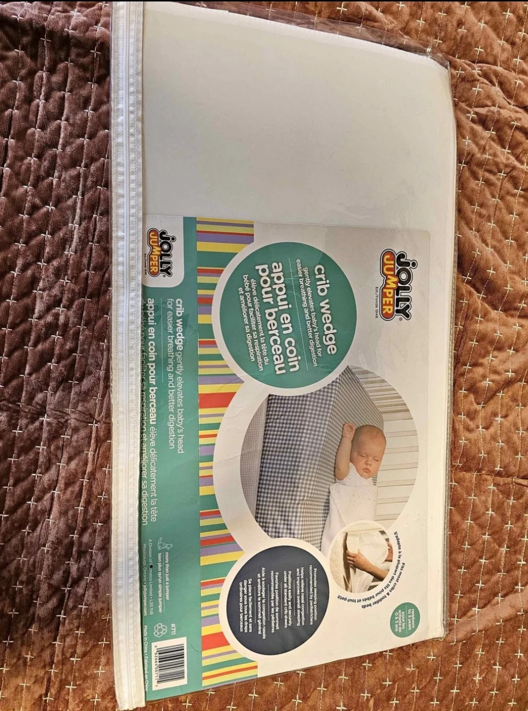 Jolly Jumper Crib Wedge pillow/ anti reflux pillow