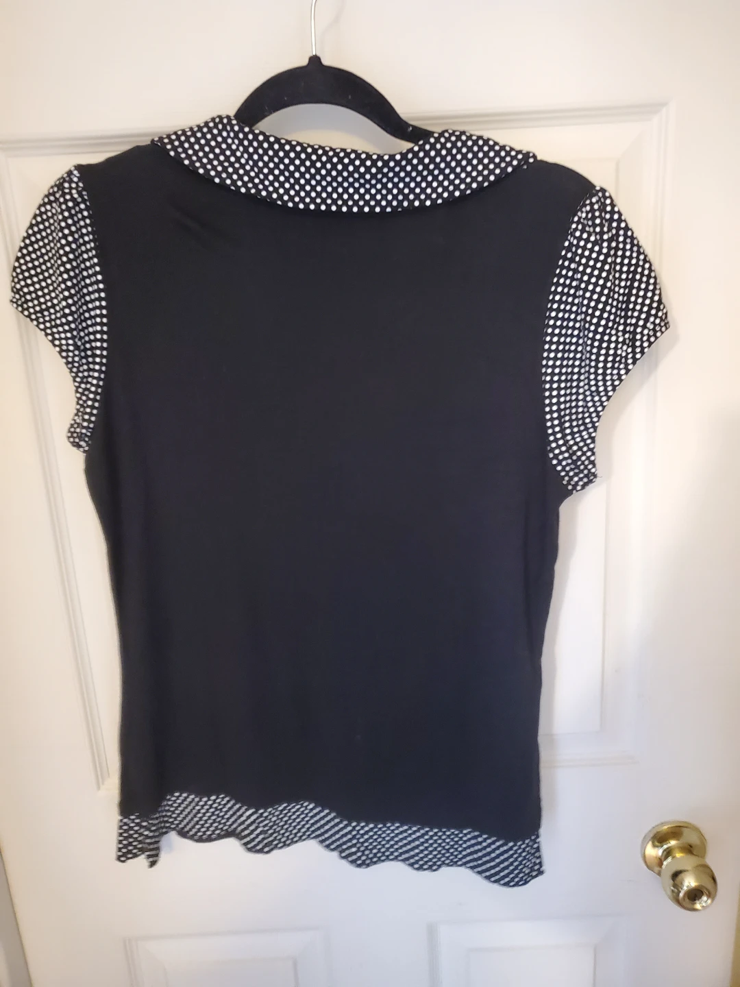 CYC Black and White Polka Dot Short Sleeve Top - photo 2