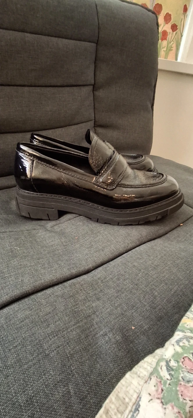 La Canadienne Black Patent Loafers