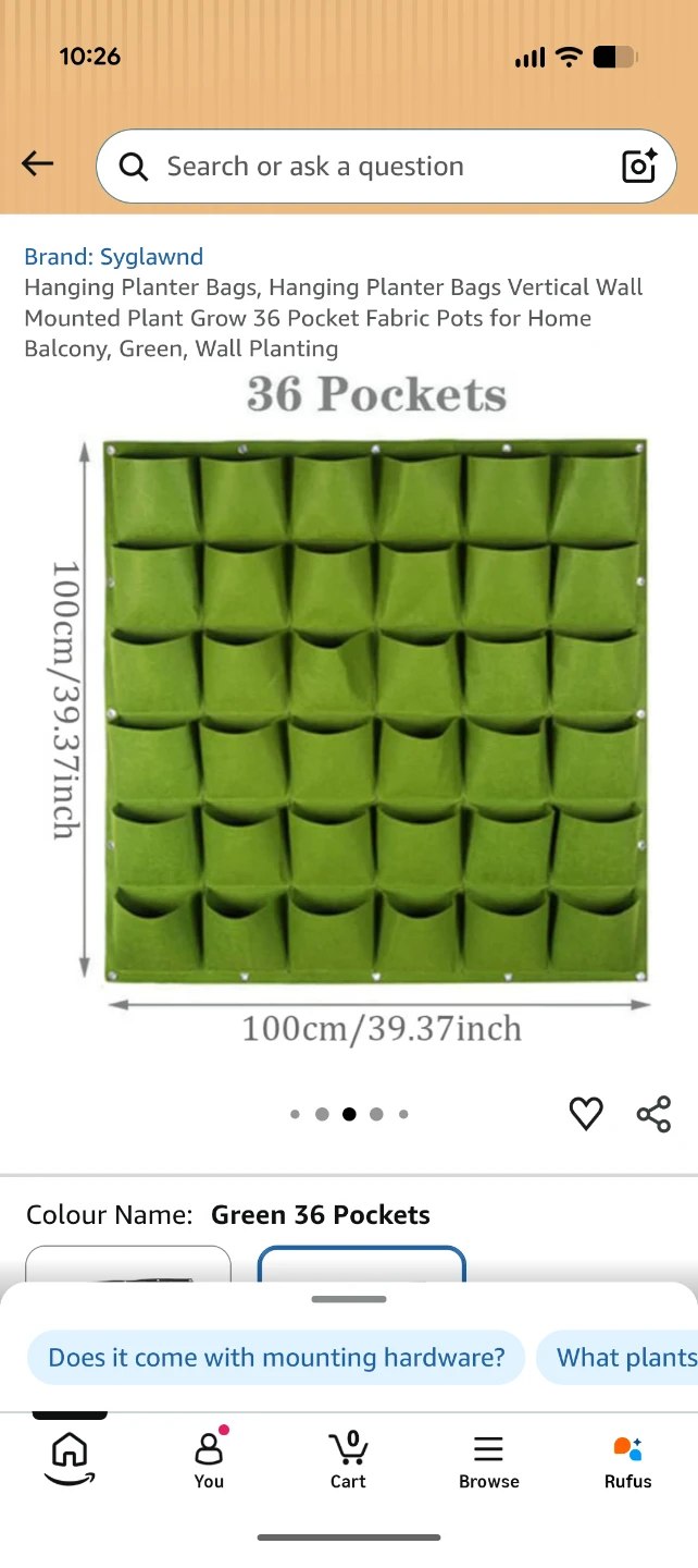 Hanging planter bags 36 pocket