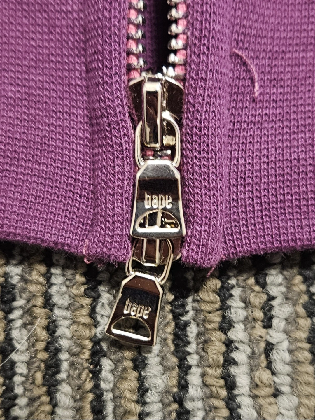 REAL AUTHENTIC Purple Bape Full Zip Up Men's Hoodie - photo 3
