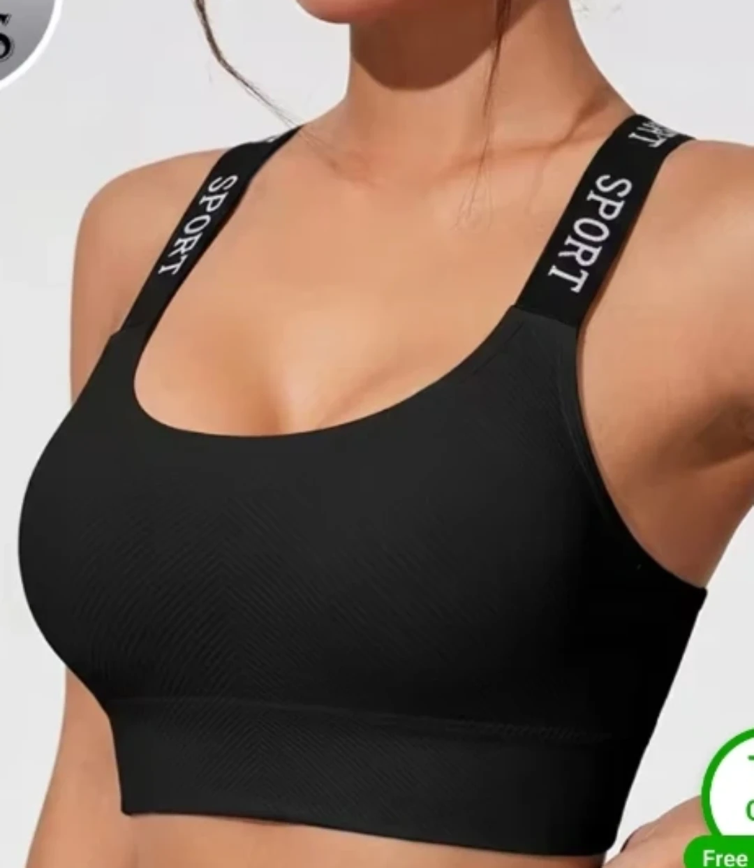 Set of 2 sports bras black and purple