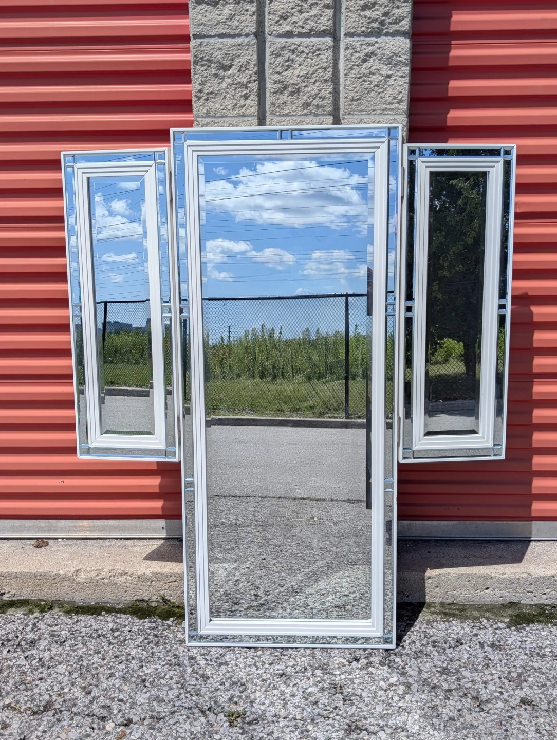 Tri-Fold Vanity Mirror with Necklace Hooks