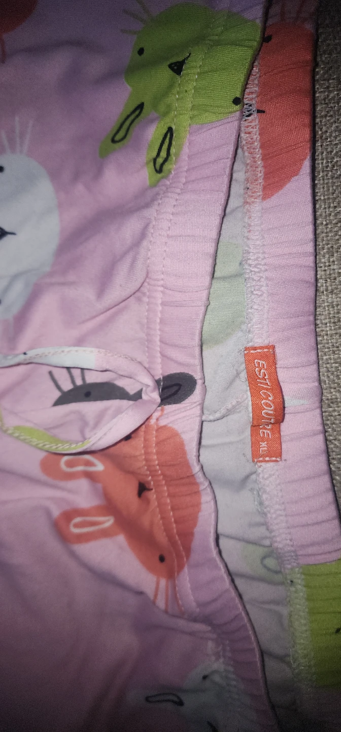 Pink bunny pajama capri cut pants - photo 2