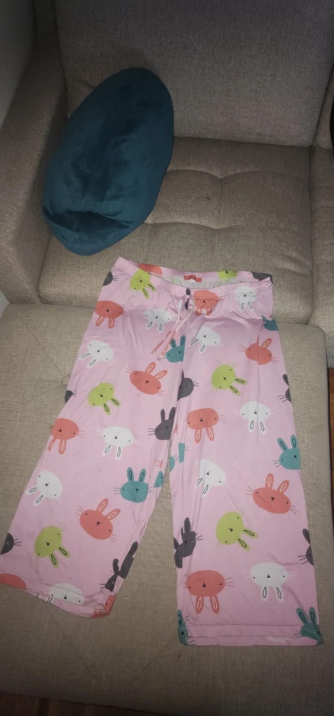 Pink bunny pajama capri cut pants - photo 5