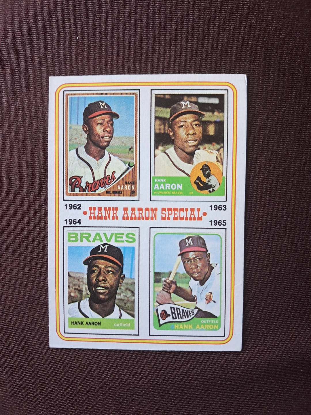 Hank Aaron Special Baseball Card 1962-1965