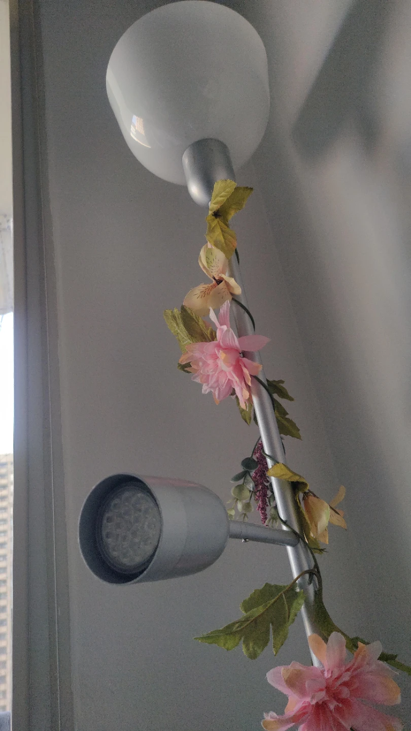Silver Floor Lamp with reading light
