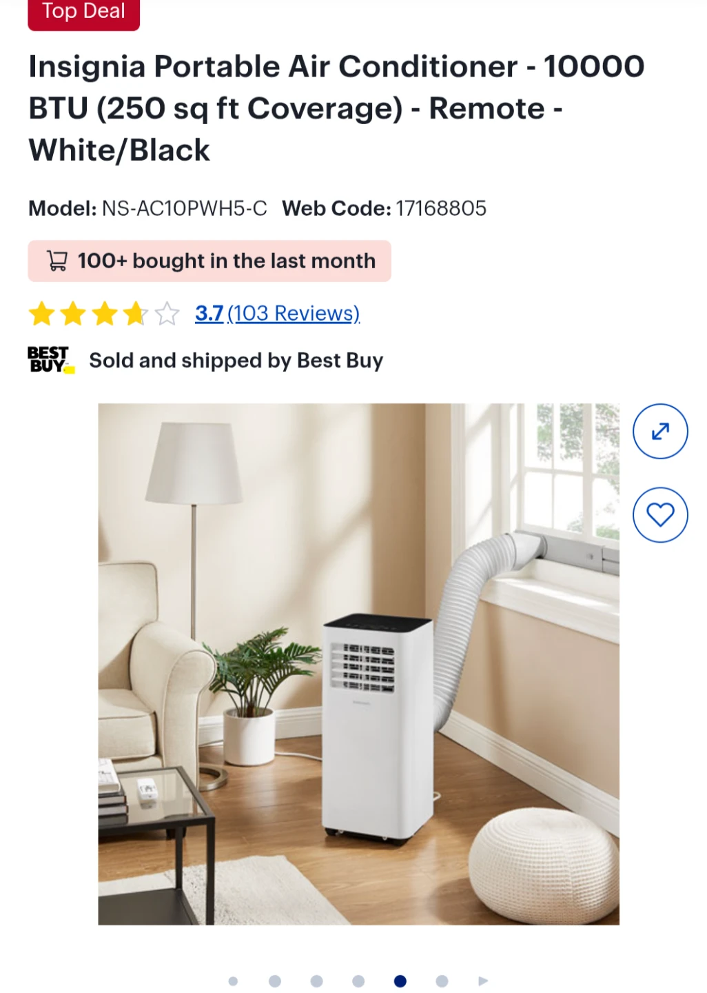 Insignia Portable Air Conditioner - 10000 BTU - photo 3